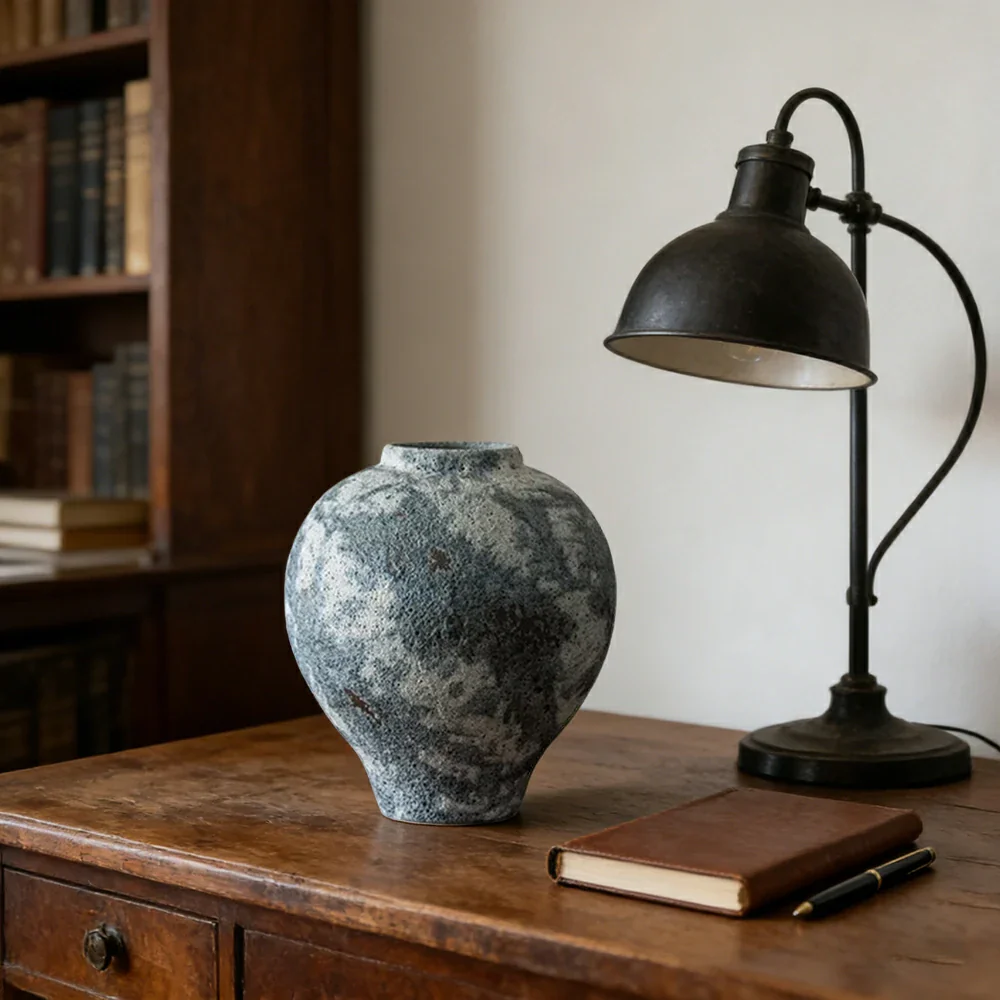 LIVARA Ceramic Vase Decor Display Matte Ceramic Moon-Shaped Handcrafted Artistic Design - Image 2