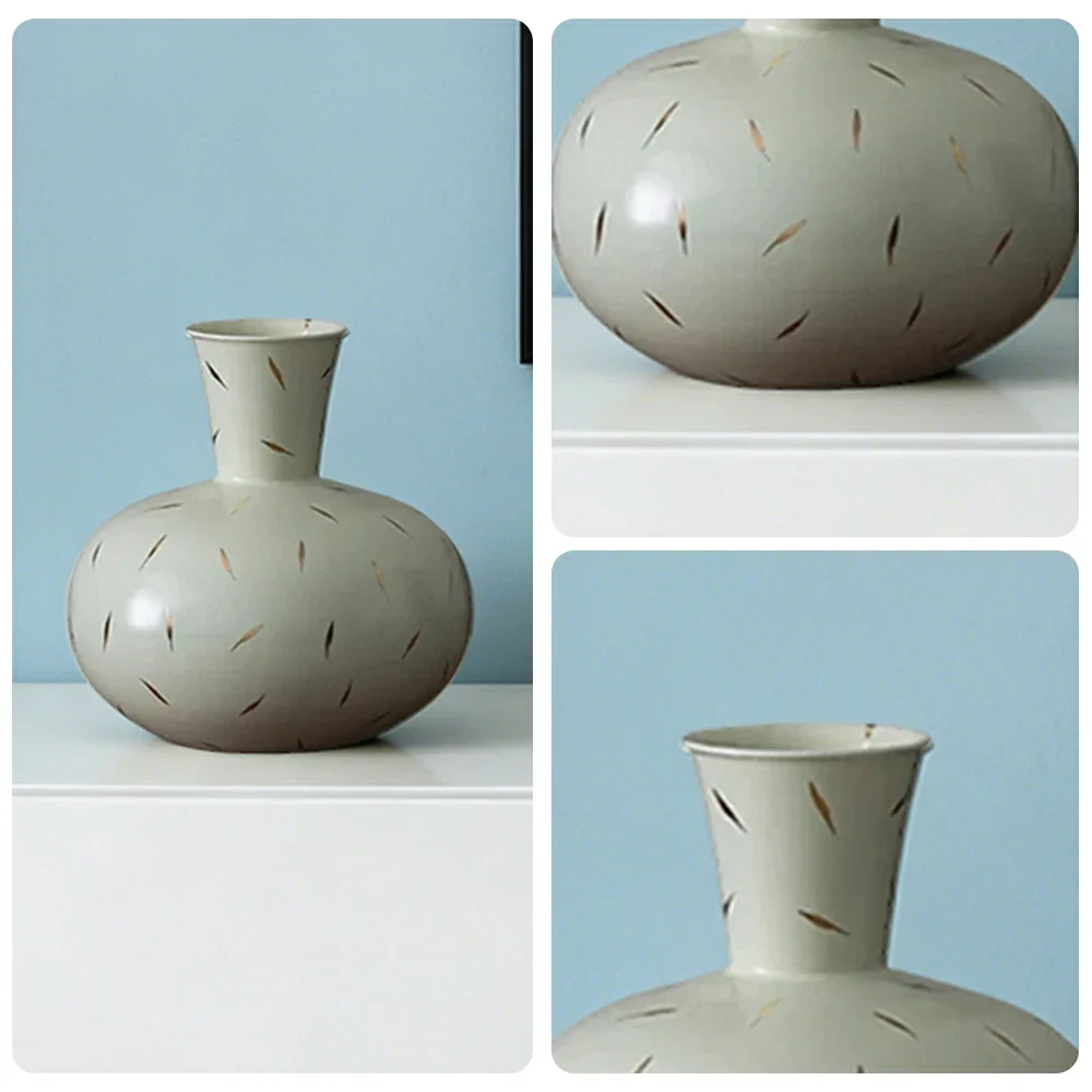 LIVARA Ceramic Vase Decor Display Matte Ceramic Pomegranate Vase Shape Handcrafted Artistic Design - Image 3