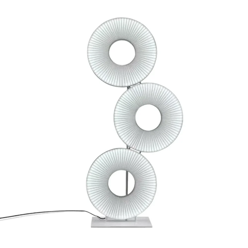 LIVARA Floor Lamp All-Around Ambient Lighting Metal Frame Weighted Base Modern Ring Design