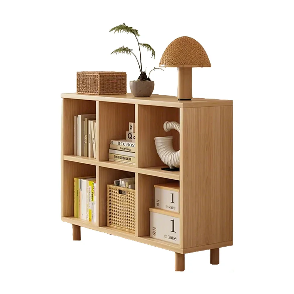 LIVARA Solid Wood Storage Cabinet with Legs - 4/6-Cube Organiser, Sturdy Open Shelving for Living Room & Bedroom - Beech - Image 2