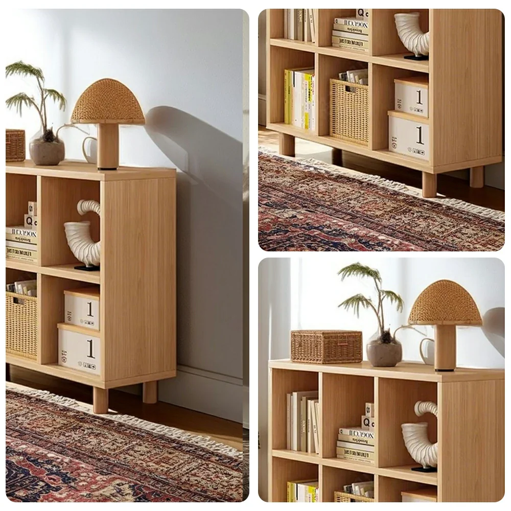 LIVARA Solid Wood Storage Cabinet with Legs - 4/6-Cube Organiser, Sturdy Open Shelving for Living Room & Bedroom - Beech - Image 8