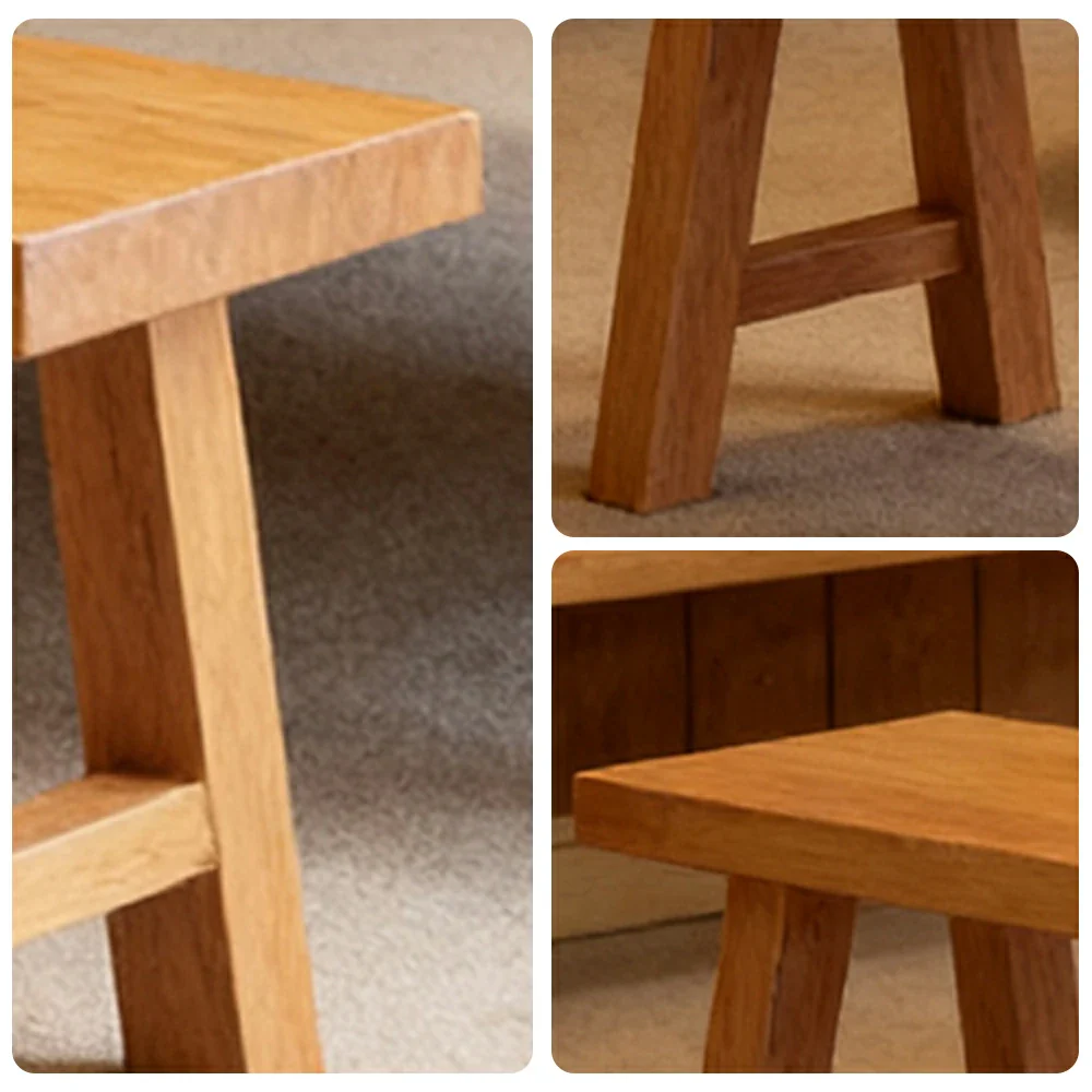 LIVARA 120/140cm Solid Wood Bench Seating - Splayed A-Frame Legs Design with 4.5cm Thick Top, Heavy-Duty Dining & Pool Table Bench for Home & Game Rooms - Natural Wood - Image 3