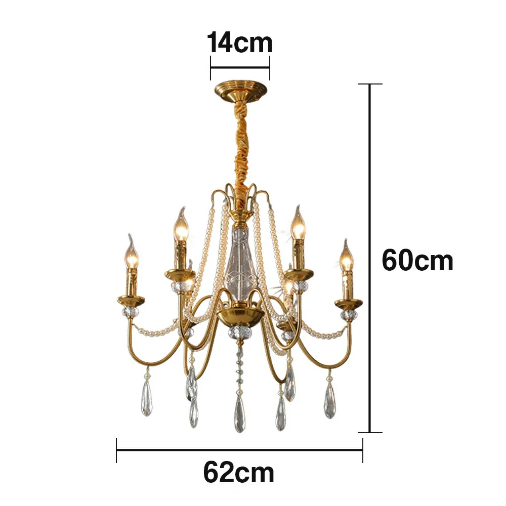 LIVARA Crystal Pendant Light 50/62/71cm - Premium Crystal Beads, Electroplated Alloy Frame, Adjustable Chain, Elegant Light Diffusion - Image 10