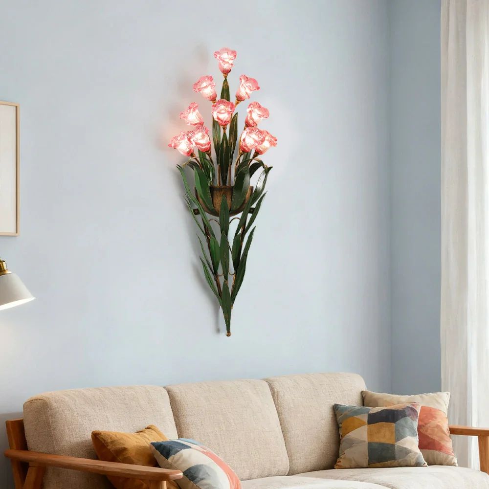 LIVARA Wall Light 32/36cm Electroplated Iron Frame G4 Bulb Elegant Design for Bedrooms, Living Rooms, and Dining Areas - Stylish & Durable - Pink - Image 7