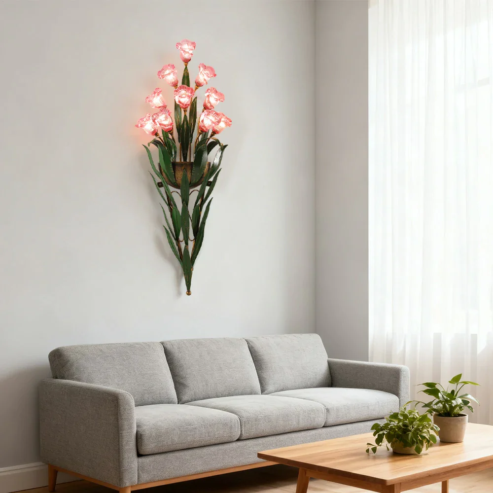 LIVARA Wall Light 32/36cm Electroplated Iron Frame G4 Bulb Elegant Design for Bedrooms, Living Rooms, and Dining Areas - Stylish & Durable - Pink - Image 9