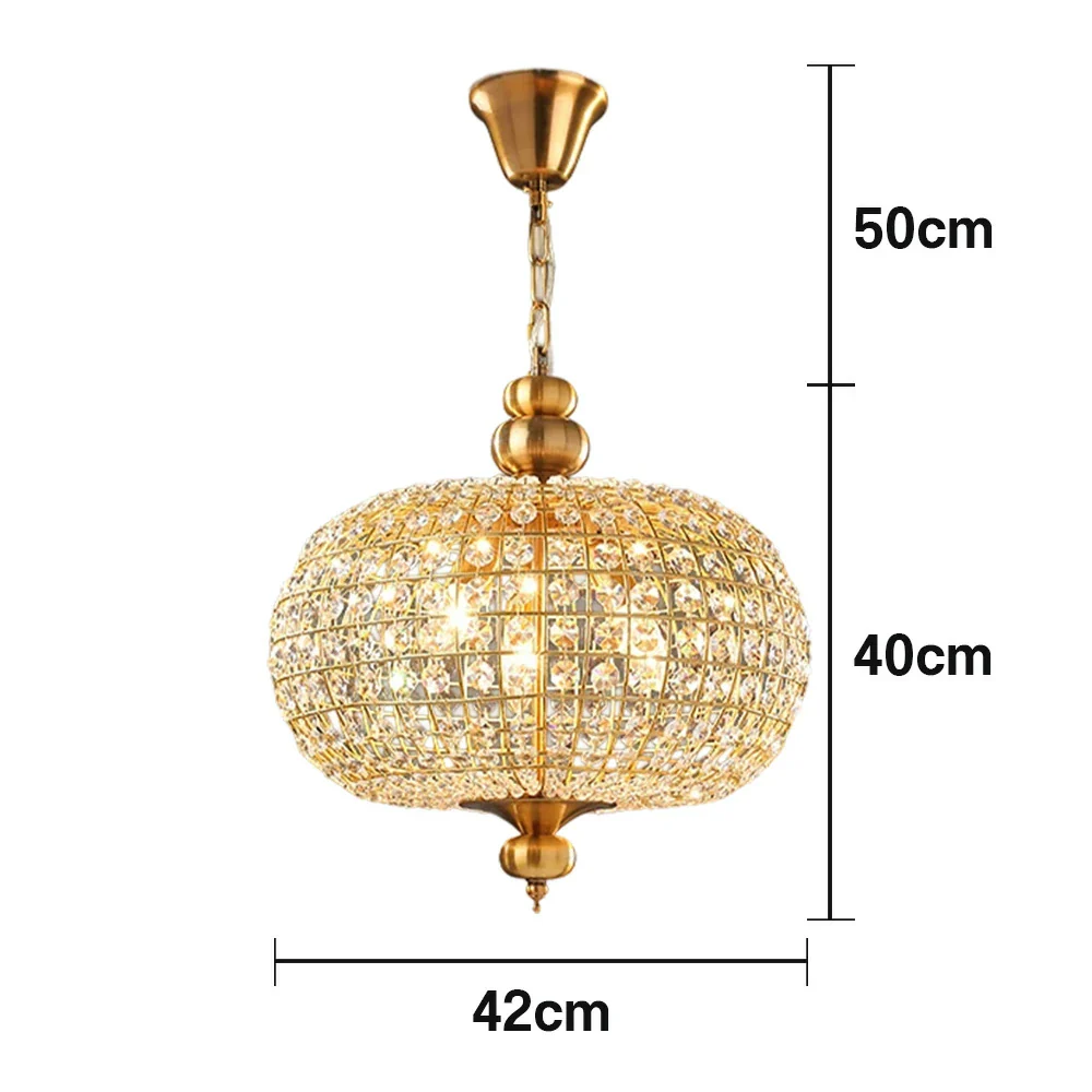 LIVARA Pendant Light Crystal Pendants Electroplated Iron Adjustable Chain - Elegant, Durable & Safe for Indoor Spaces - Image 5