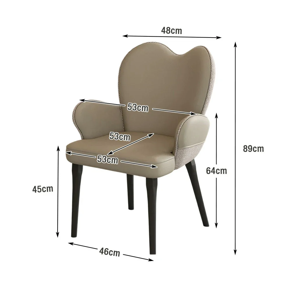 LIVARA Office Chair – Premium Black Leather Upholstery, Ergonomic Backrest & Armrests, High-Density Cushion, Sturdy Steel Legs, Durable & Stylish Design - Grey - Image 5