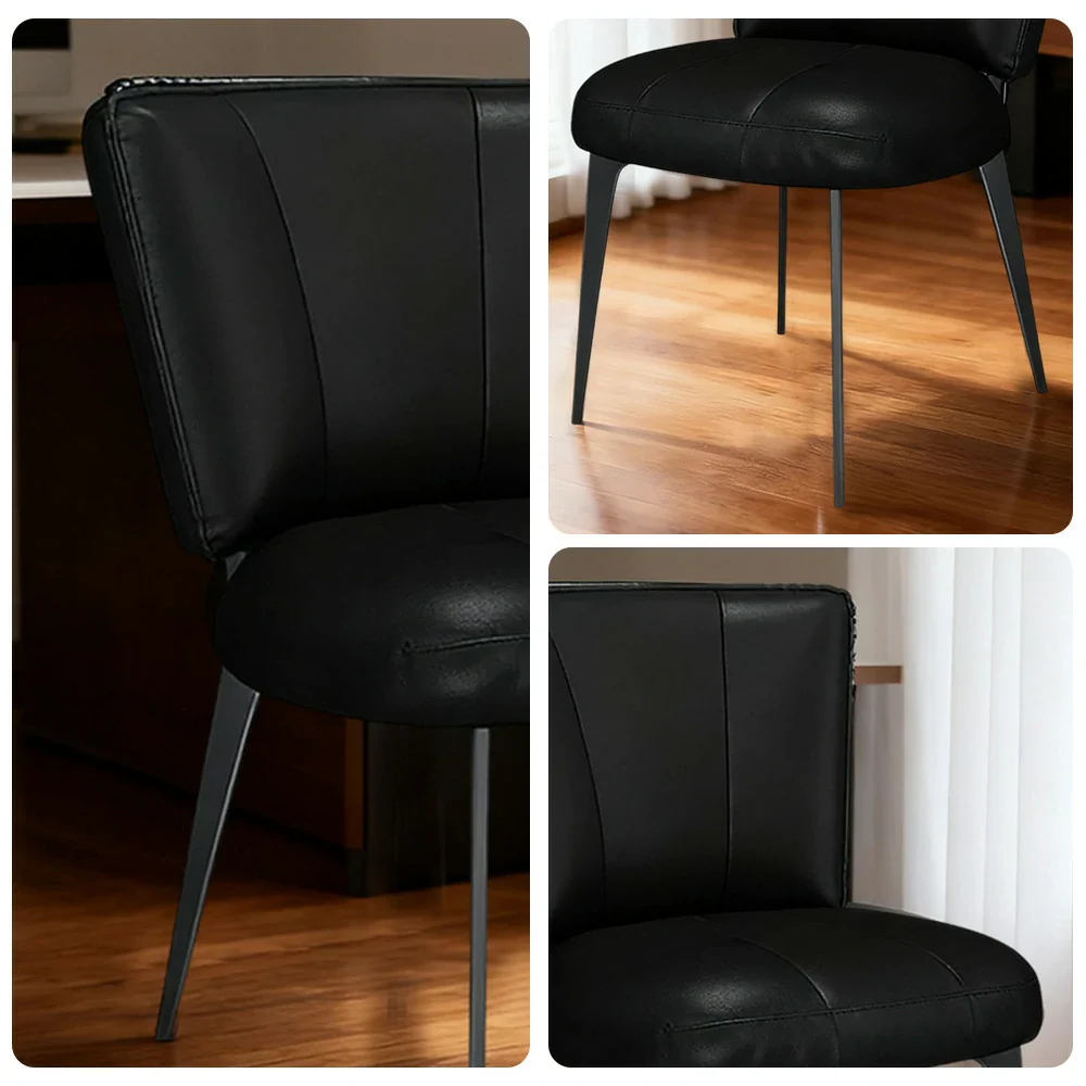 LIVARA Office Chair – Reinforced Thickened Design, Scratch-Resistant Cat Claw Leather, Ergonomic Support, Strong Load-Bearing Frame - Black - Image 3