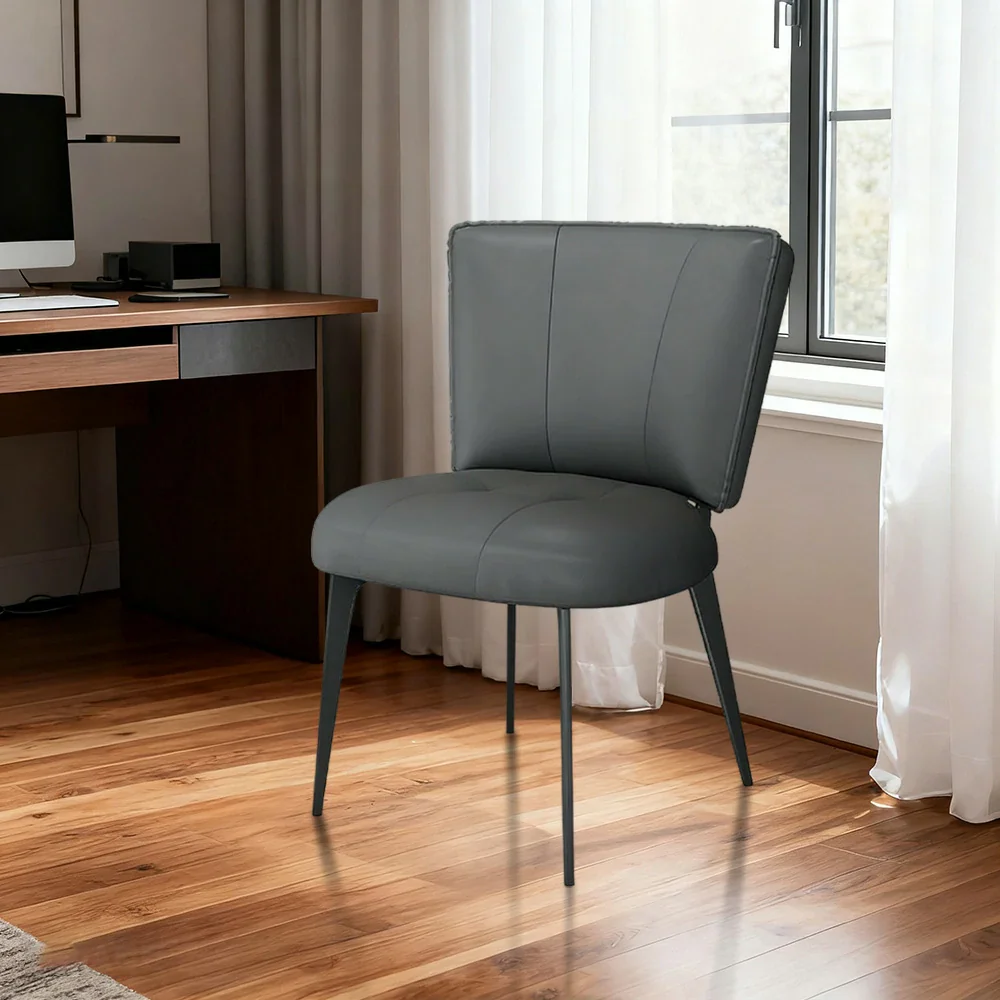 LIVARA Office Chair – Reinforced Thickened Design, Scratch-Resistant Cat Claw Leather, Ergonomic Support, Strong Load-Bearing Frame - Grey - Image 4