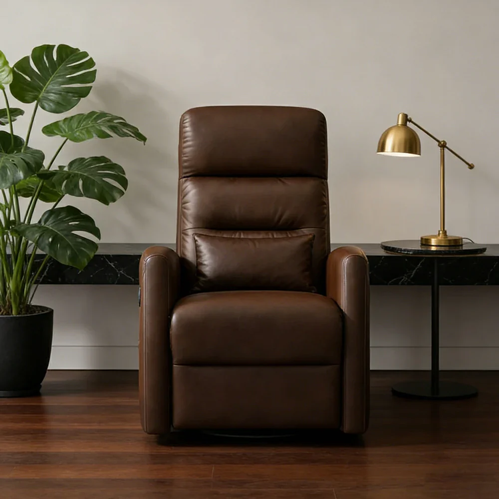 LIVARA Electric Assist Sofa, One-Touch Sit-to-Stand Assist, Skin-Friendly Upholstery, Alloy Steel Frame, Quiet Stable Lift - Coffee - Image 4