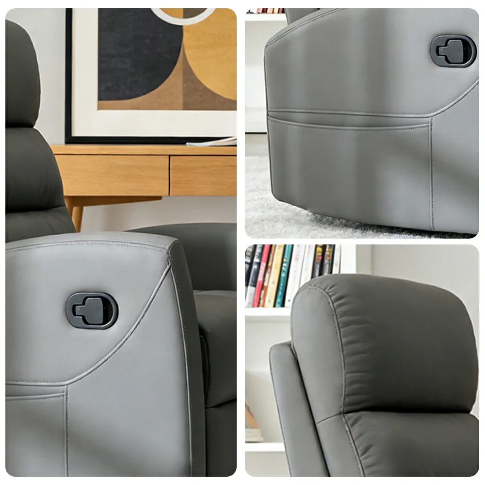 LIVARA Electric Assist Sofa, One-Touch Sit-to-Stand Assist, Skin-Friendly Upholstery, Alloy Steel Frame, Quiet Stable Lift - Grey - Image 3