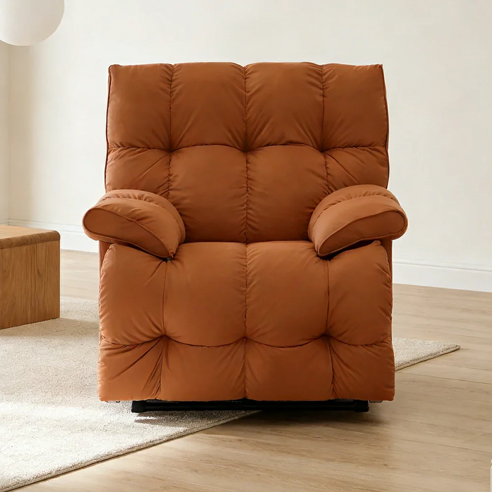 LIVARA Electric Assist Sofa, Smooth Lift Support, Cat-Scratch Resistant Upholstery, Alloy Frame, Extended Footrest Comfort - Orange - Image 4