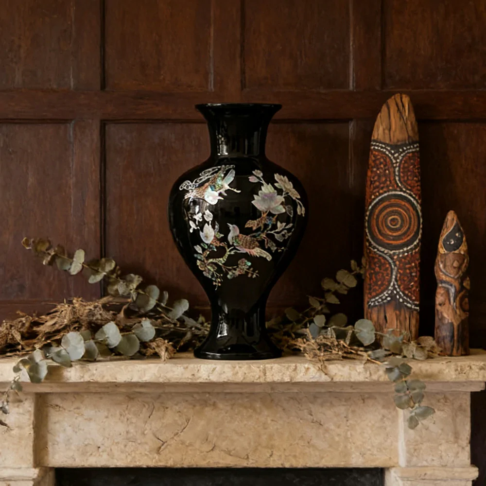 LIVARA Ceramic Vase Ornament Water-Propagation Ready Artistic Display Matte Ceramic Handcrafted Stone-Texture Design - Image 2