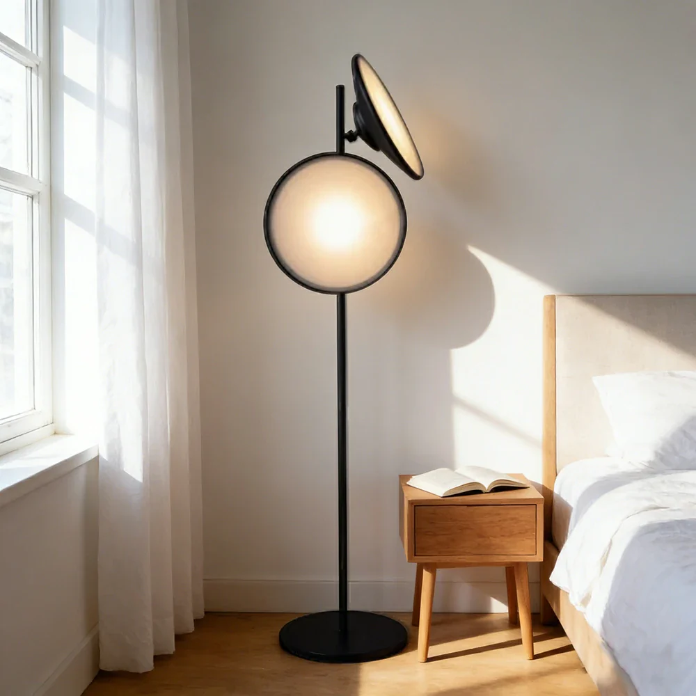 LIVARA XS-9 Floor Lamp with Soft Ambient Lighting Iron Frame and Stable Base for Modern Home Decor - Image 2