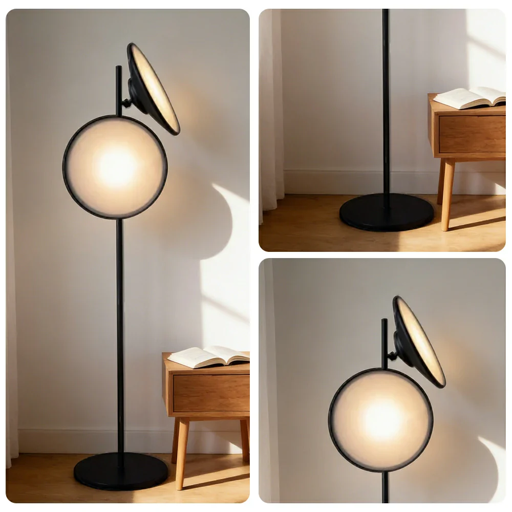 LIVARA XS-9 Floor Lamp with Soft Ambient Lighting Iron Frame and Stable Base for Modern Home Decor - Image 3