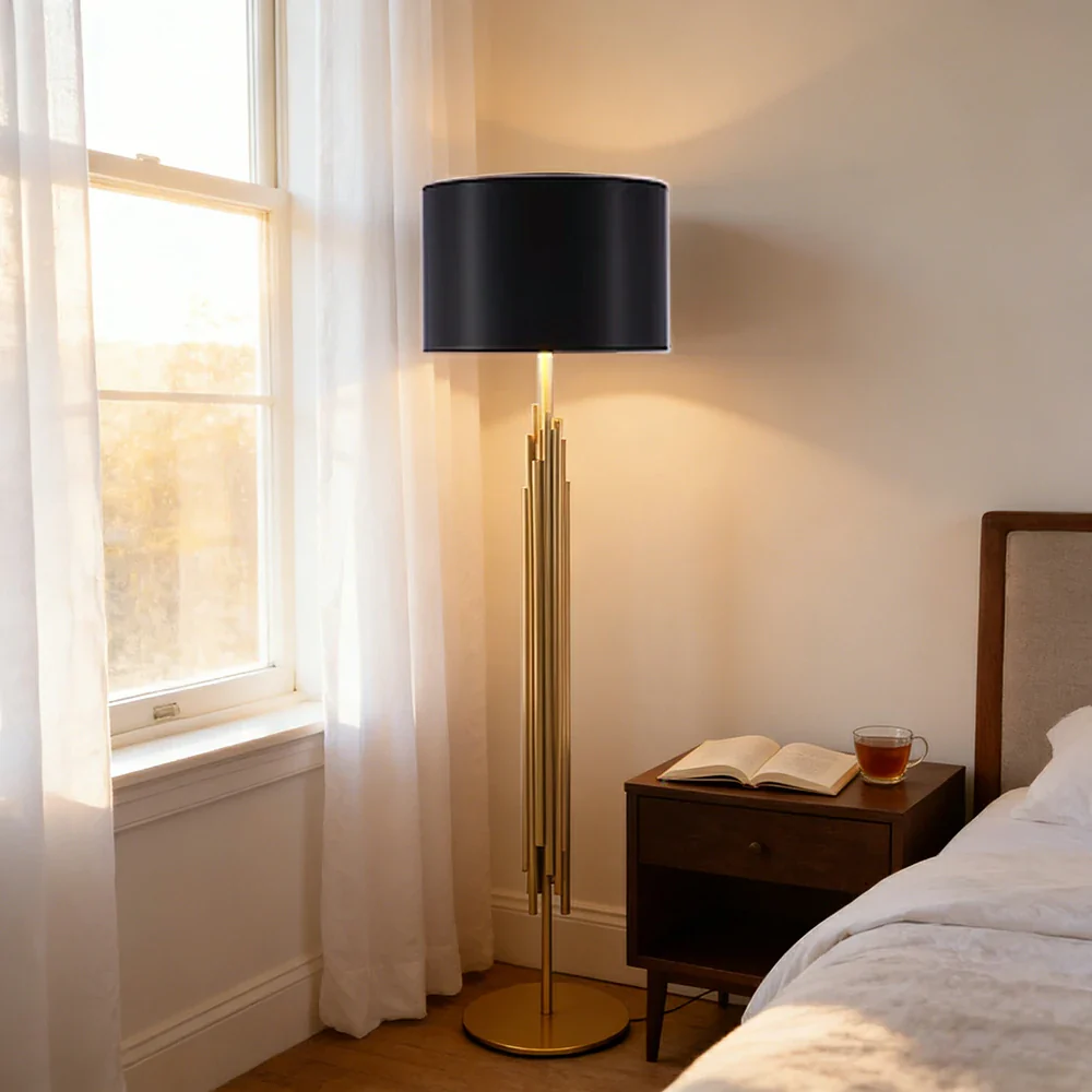 LIVARA XS-15 Floor Lamp with Soft Ambient Lighting Iron Frame and Stable Base for Modern Home Decor - Image 2