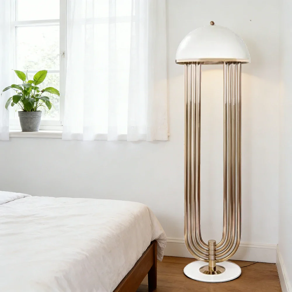 LIVARA XS-18 Floor Lamp with Soft Ambient Lighting Iron Frame and Stable Base for Modern Home Decor - Image 2