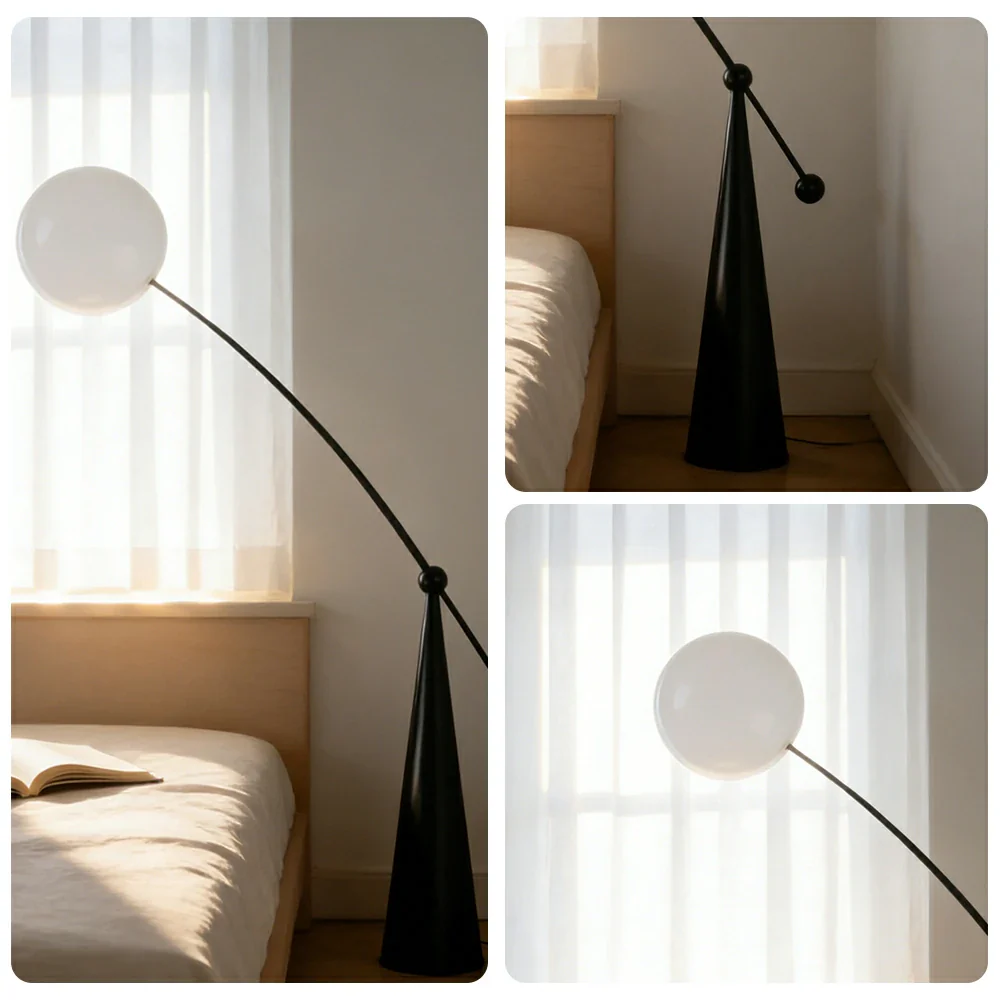 LIVARA XS-20 Floor Lamp with Soft Ambient Lighting Iron Frame and Stable Base for Modern Home Decor - Image 3