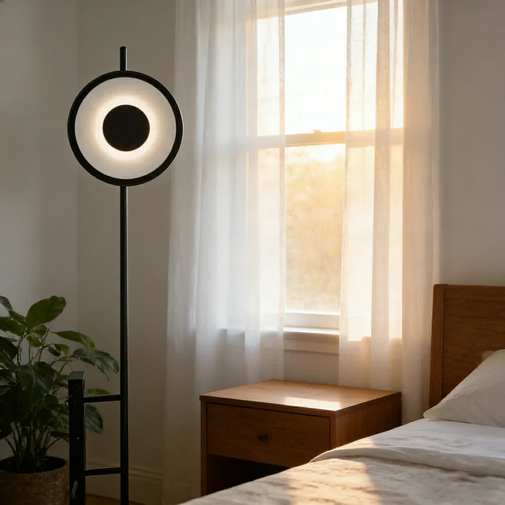 LIVARA XS-23 Floor Lamp with Soft Ambient Lighting Iron Frame and Stable Base for Modern Home Decor - Image 4