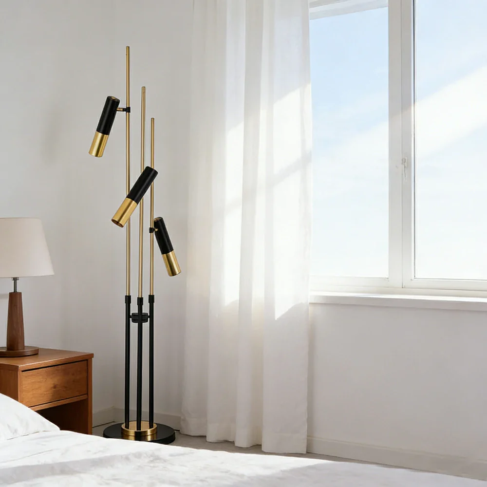 LIVARA XS-24 Floor Lamp with Soft Ambient Lighting Iron Frame and Stable Base for Modern Home Decor - Image 4