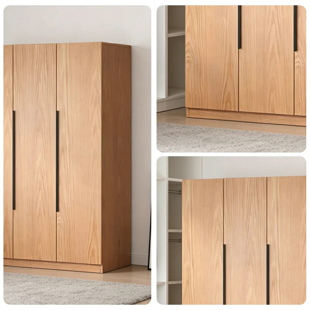LIVARA 120cm Solid Wood Wardrobe Cabinet - Deep 60cm Storage with Heavy Duty Hanging Rail, FAS Grade Oak Durable Floor Standing Design - Wood - Image 3