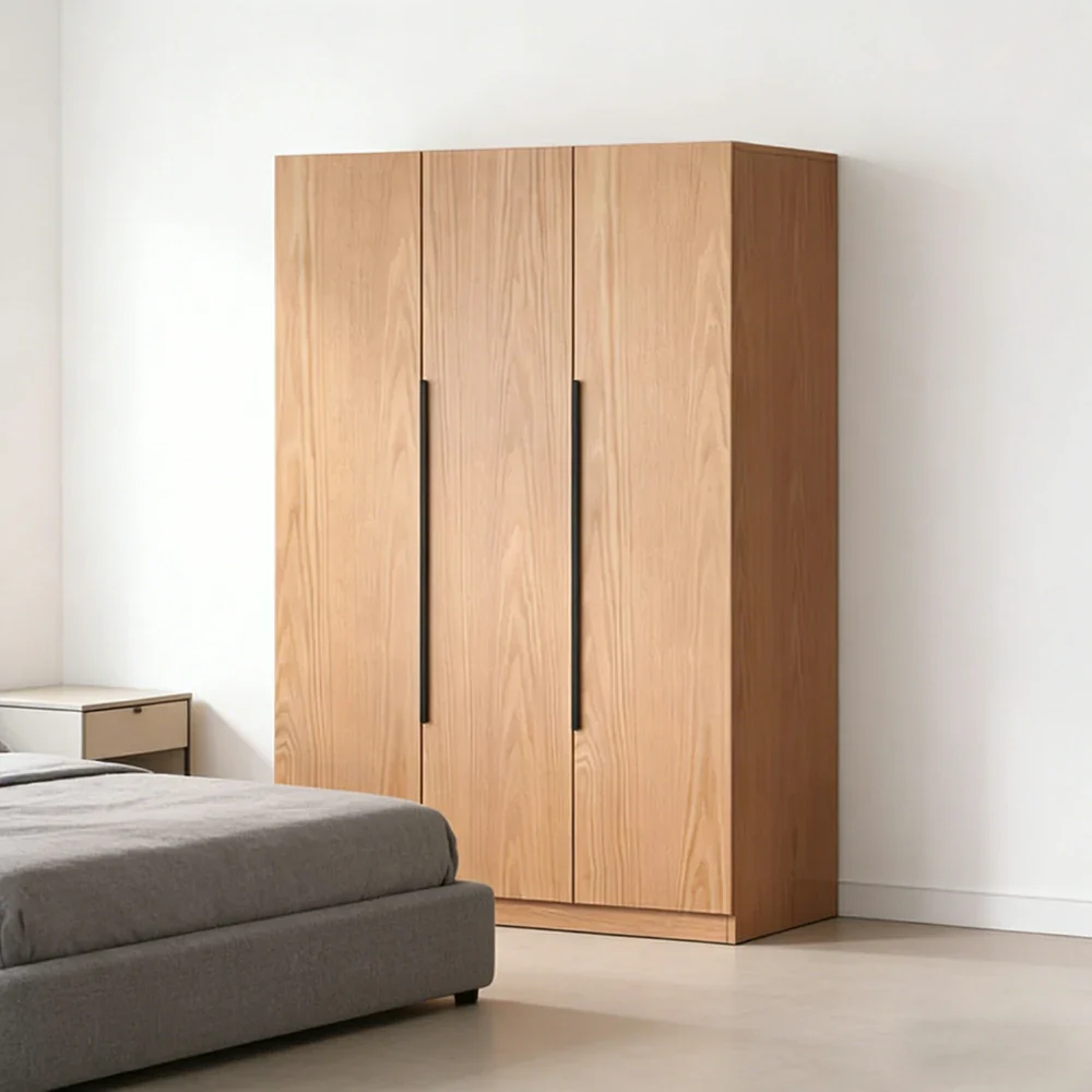 LIVARA 120cm Solid Wood Wardrobe Cabinet - Deep 60cm Storage with Heavy Duty Hanging Rail, FAS Grade Oak Durable Floor Standing Design - Wood - Image 4