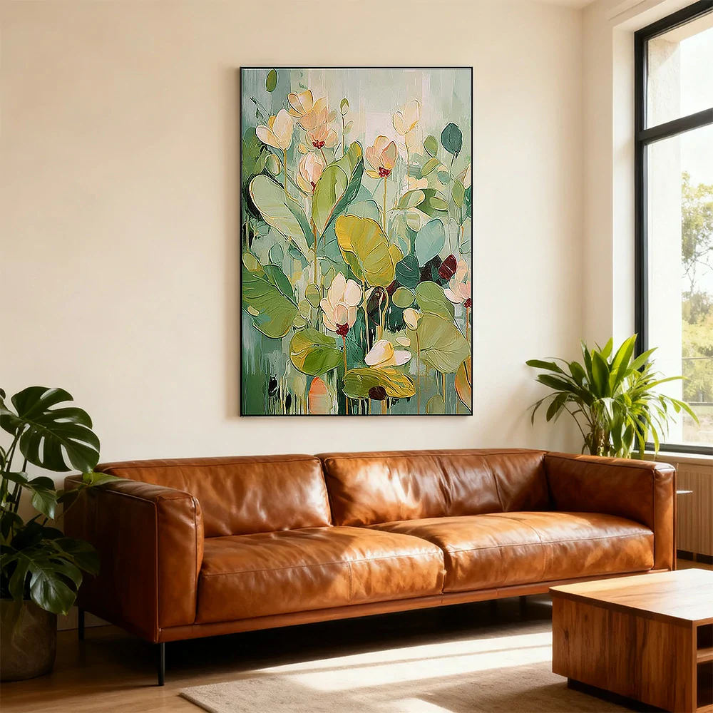 LIVARA Hand-Painted Oil Painting 50/80/120cm Light Luxury Canvas Art with Subtle Earth Tones Ideal for Bedrooms, Living Rooms, and Contemporary Home Decoration - Image 4