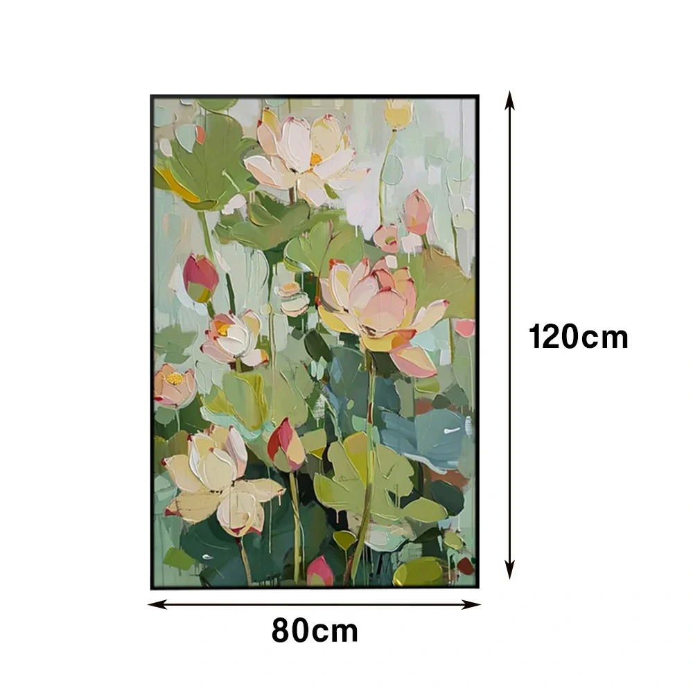 LIVARA Hand-Painted Oil Painting 50/80/120cm Textured Abstract Canvas Featuring Soft Blended Colors to Elevate Modern Homes and Add Artistic Warmth to Interior Designs - Image 6