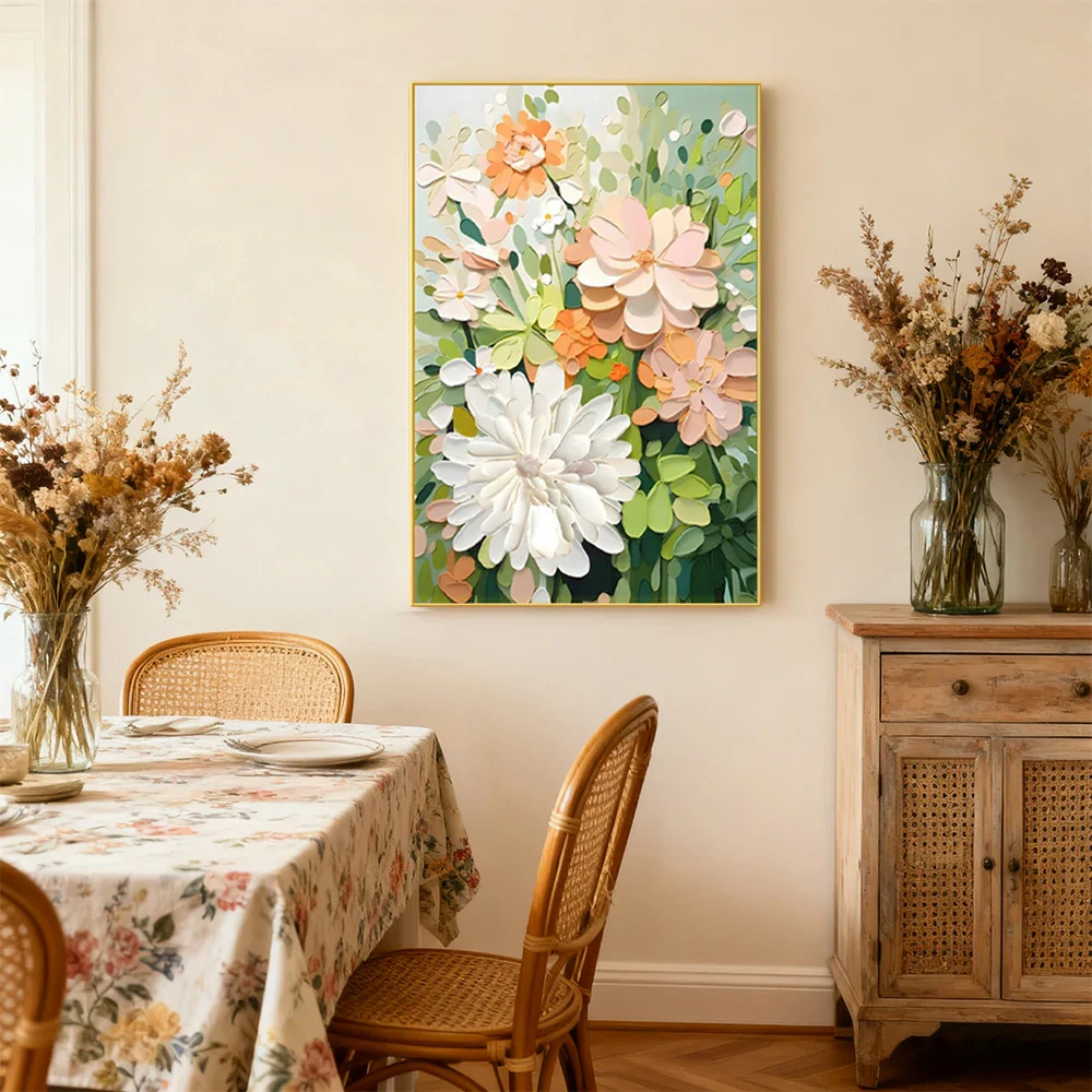 LIVARA Hand-Painted Oil Painting 50/80/120cm Elegant Minimalist Canvas Art Perfect for Creating a Warm, Clean, and Modern Look in Living Rooms or Refined Interior Spaces - Image 4