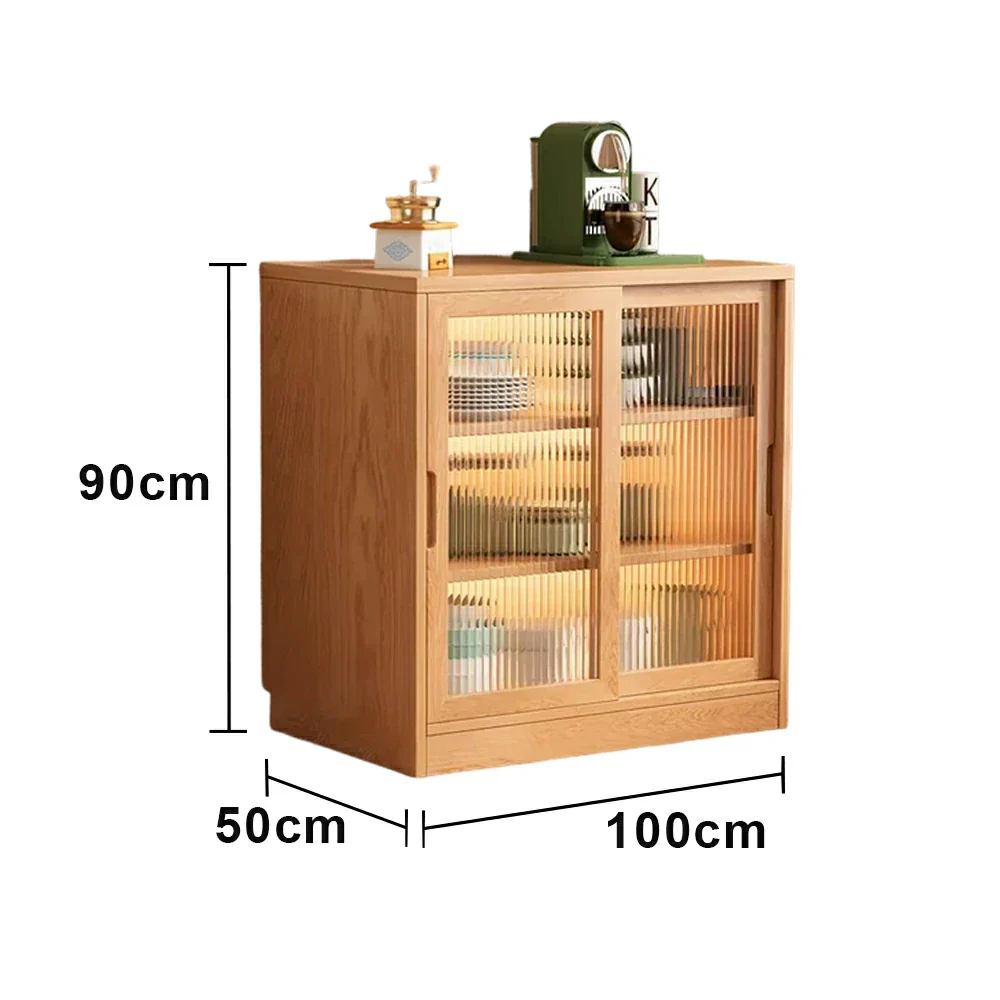 LIVARA 100cm Kitchen Buffet Cabinet - Wide Countertop Design with Solid Wood Construction, Spacious Storage & Quiet Hardware - Image 5