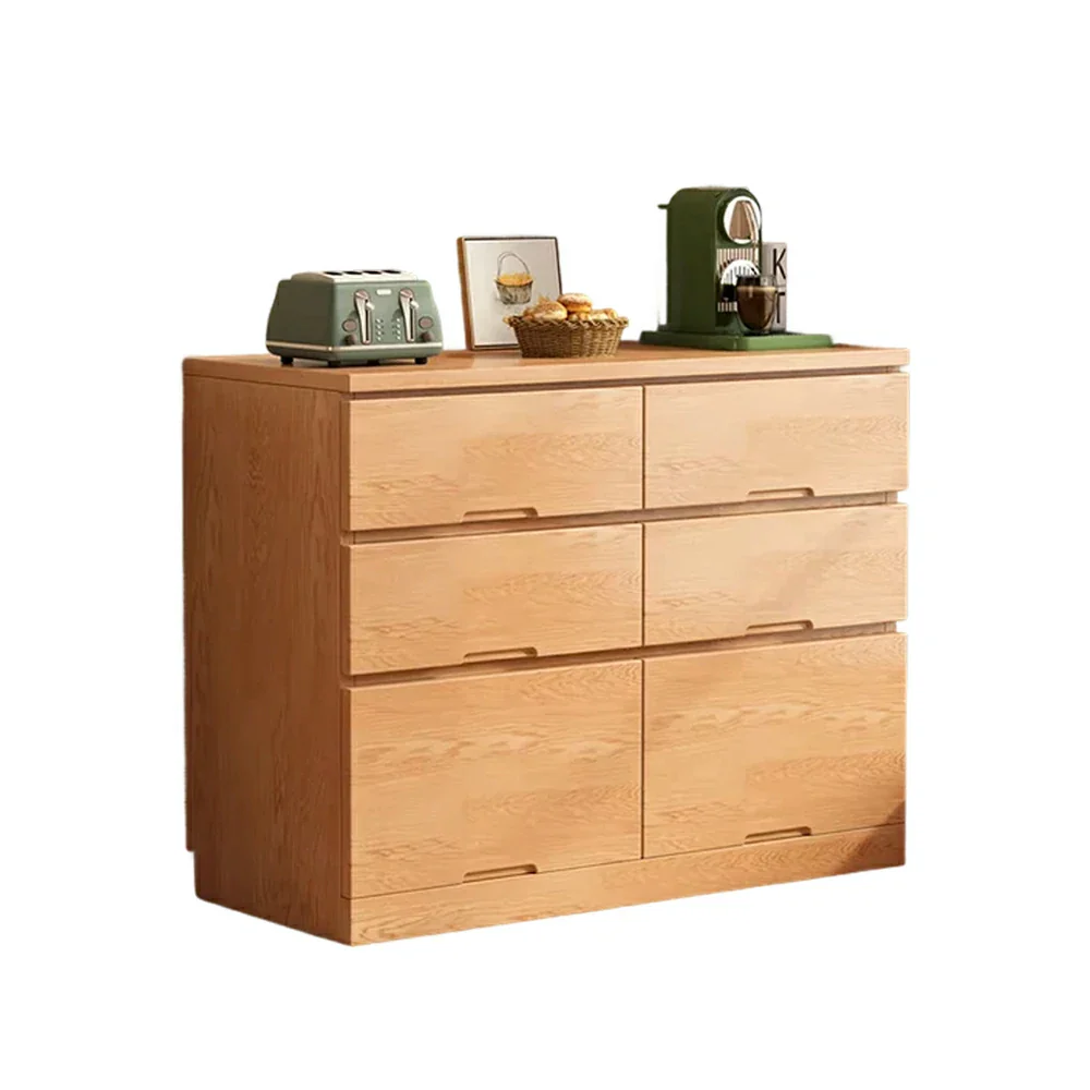 LIVARA 6-Drawer 120cm Sideboard Cabinet - Wide Countertop Design with Solid Wood Construction, Spacious Storage & Quiet Hardware