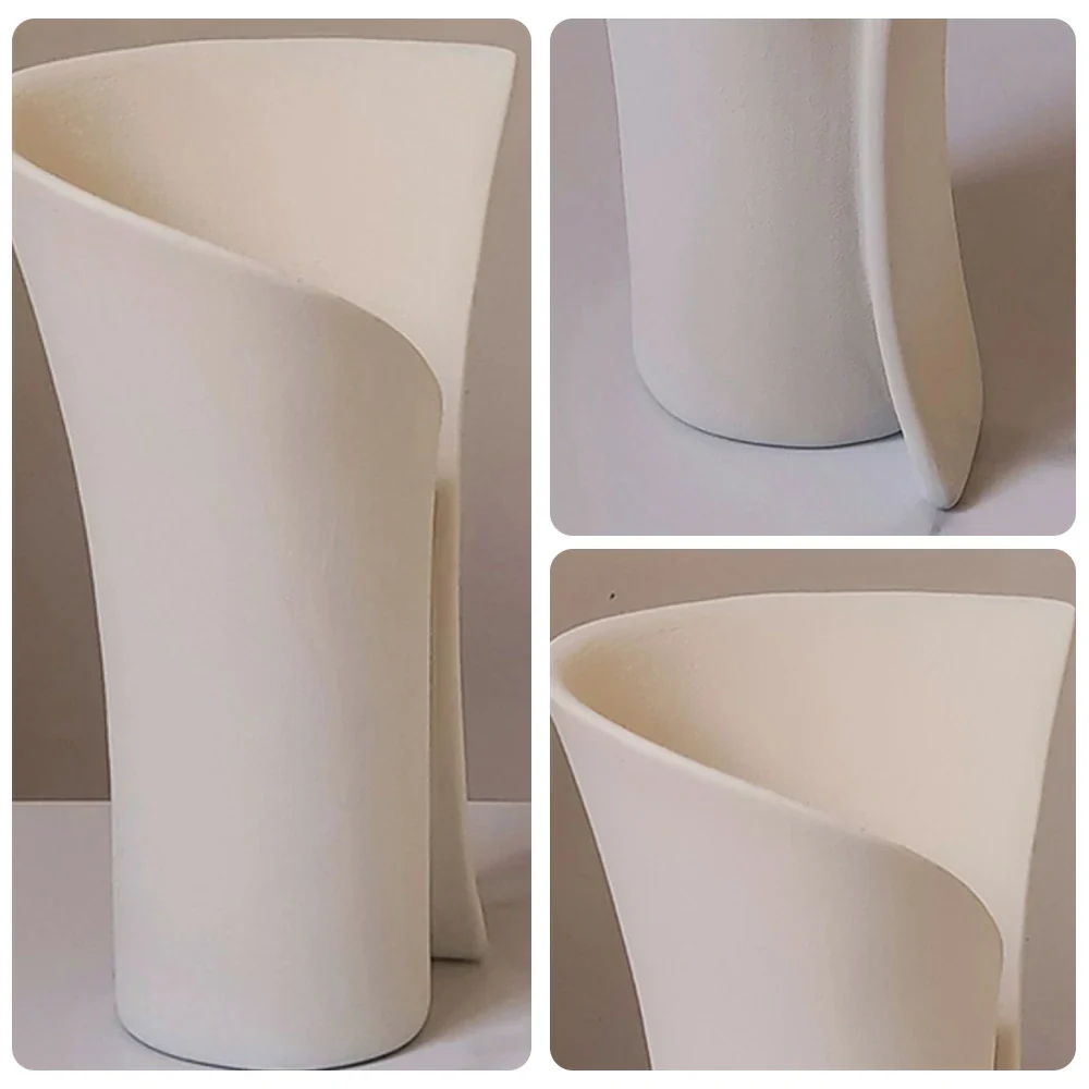 LIVARA Dance Pose Ceramic Vase Sculptural Artistic Form Handcrafted Matte Texture Elegant Accent for Modern Interiors - Off White - Image 3