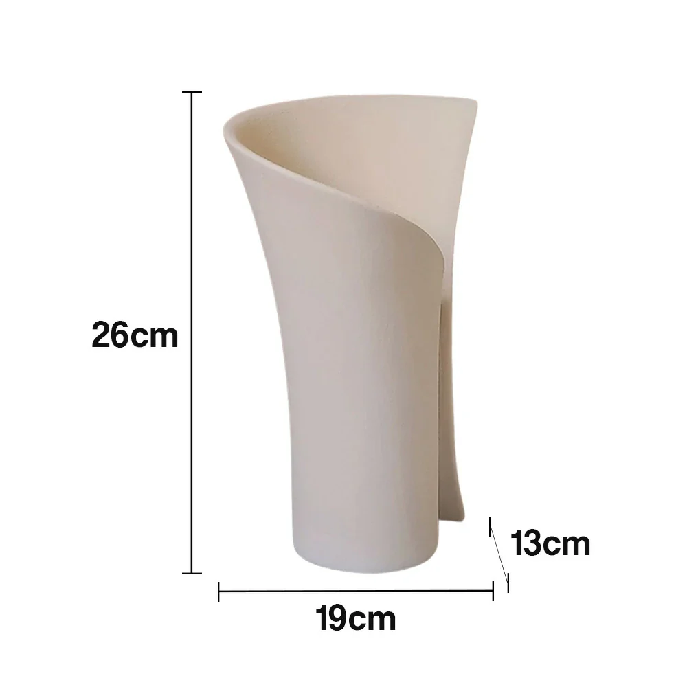 LIVARA Dance Pose Ceramic Vase Sculptural Artistic Form Handcrafted Matte Texture Elegant Accent for Modern Interiors - Off White - Image 5