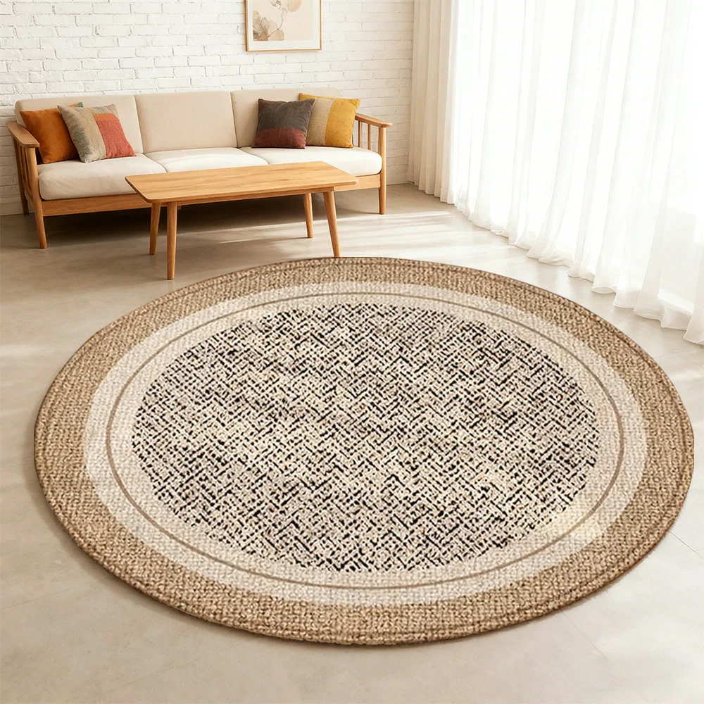 LIVARA 160/200cm Floor Rugs Theme Mist Silence Soft Touch Anti Slip Belgian Velvet Loop Pile Fade Resistant Durable Edge Binding - Image 4