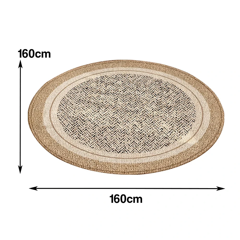 LIVARA 160/200cm Floor Rugs Theme Mist Silence Soft Touch Anti Slip Belgian Velvet Loop Pile Fade Resistant Durable Edge Binding - Image 5