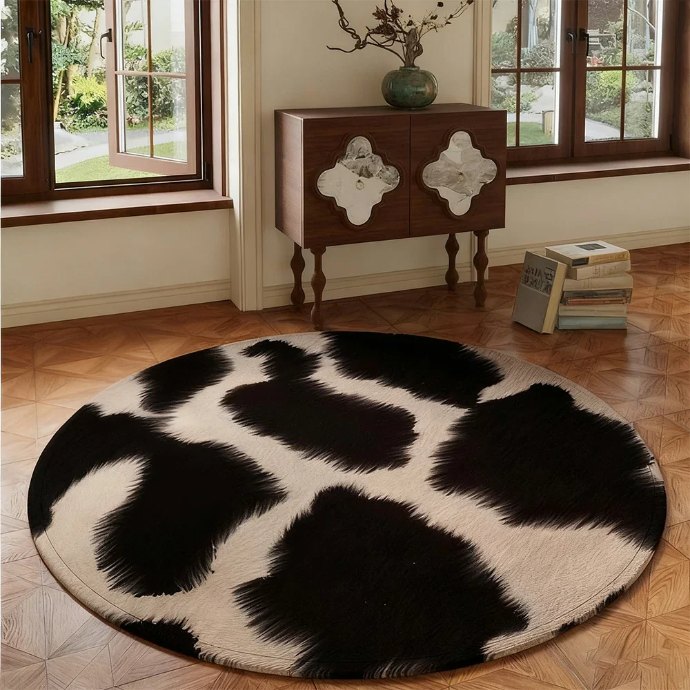 LIVARA 160/200cm Floor Rugs Theme Geometric Ink Blot Soft Touch Anti Slip Belgian Velvet Loop Pile Fade Resistant Durable Edge Binding - Image 2