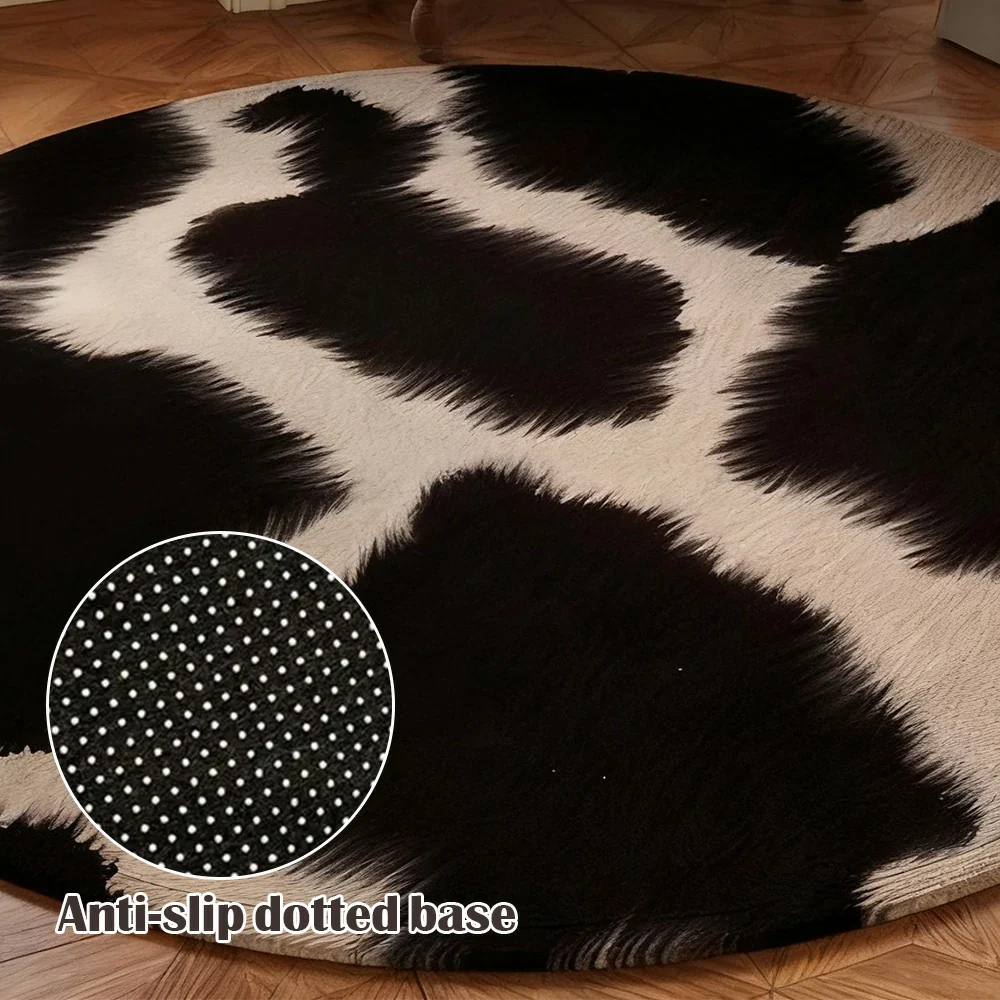 LIVARA 160/200cm Floor Rugs Theme Geometric Ink Blot Soft Touch Anti Slip Belgian Velvet Loop Pile Fade Resistant Durable Edge Binding - Image 3