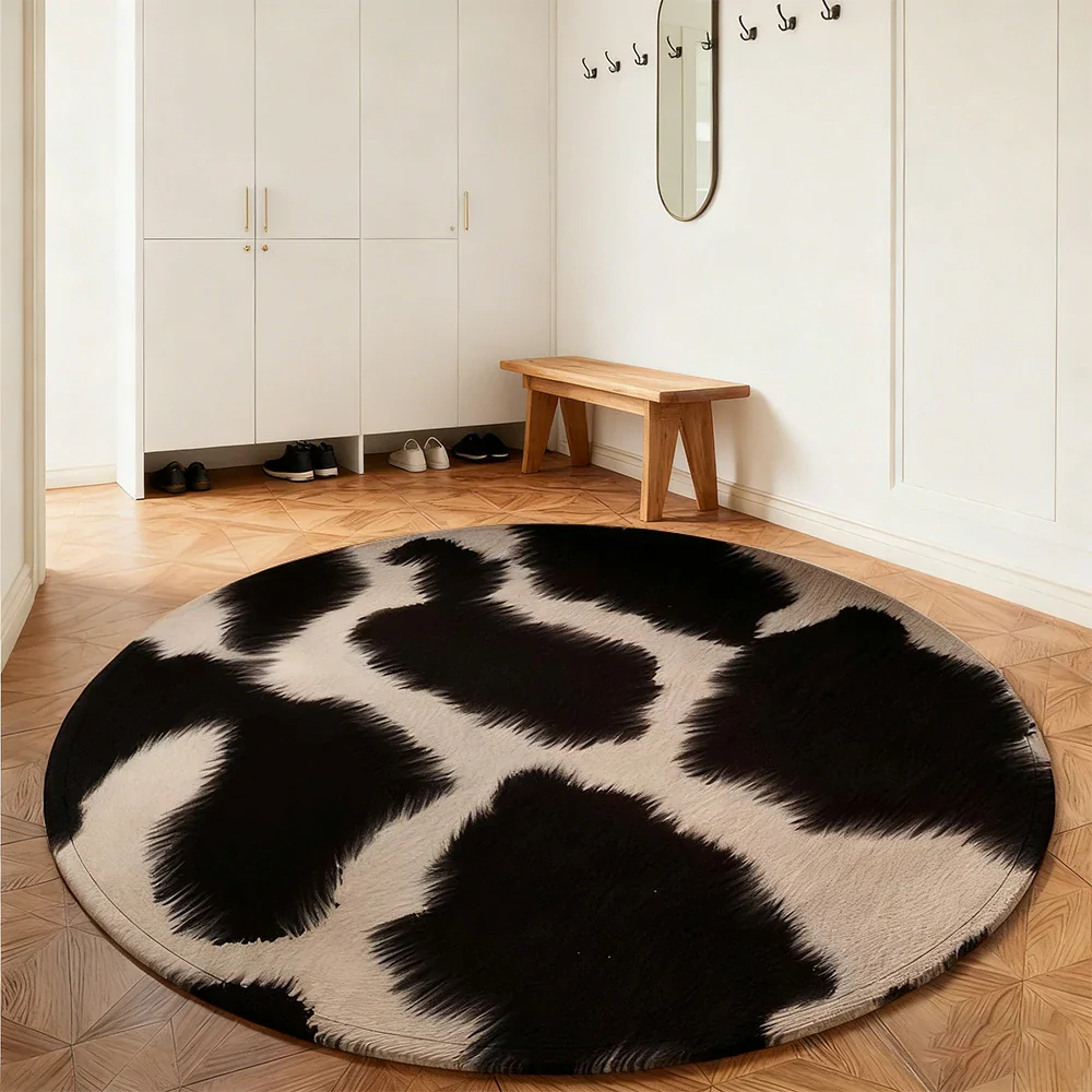LIVARA 160/200cm Floor Rugs Theme Geometric Ink Blot Soft Touch Anti Slip Belgian Velvet Loop Pile Fade Resistant Durable Edge Binding - Image 4