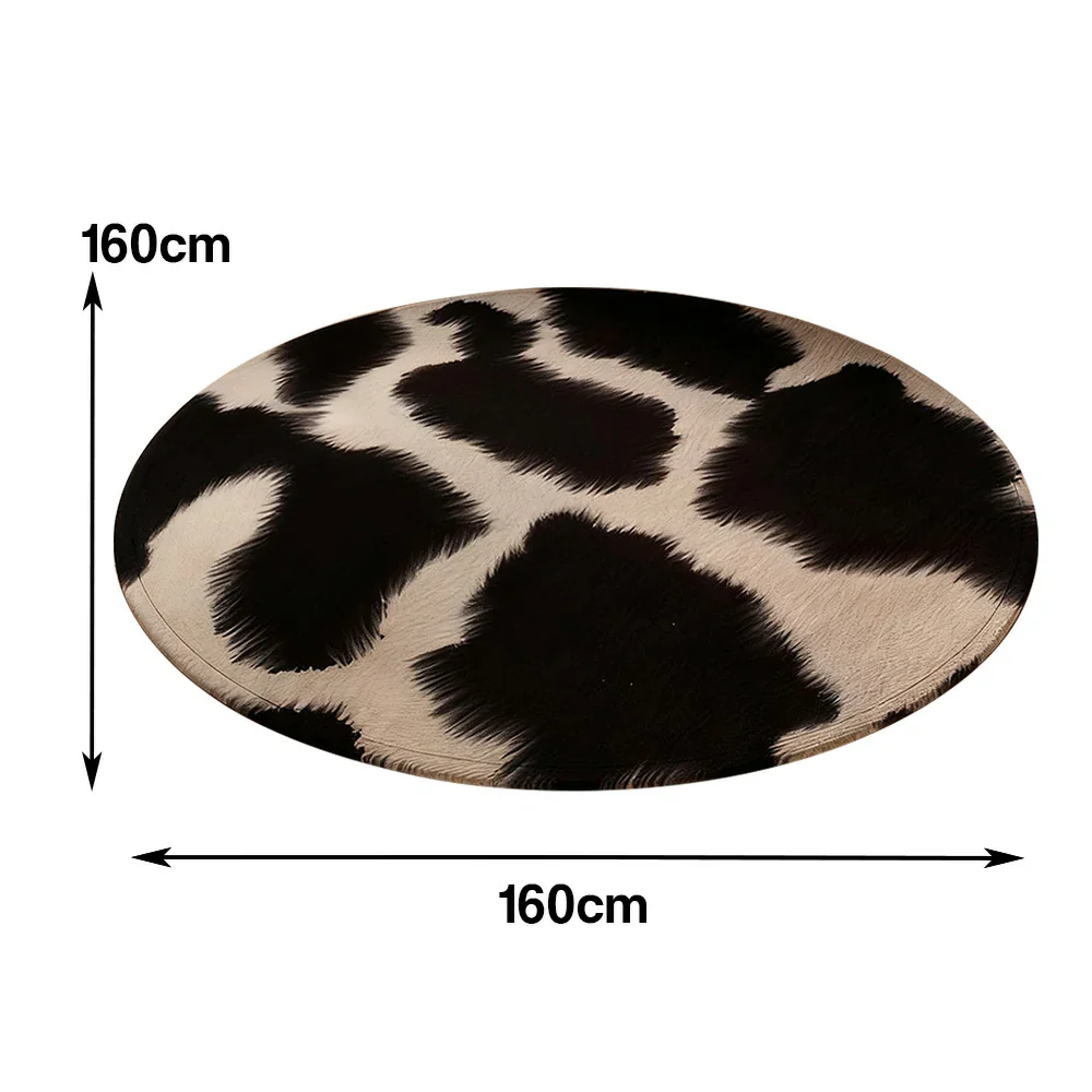 LIVARA 160/200cm Floor Rugs Theme Geometric Ink Blot Soft Touch Anti Slip Belgian Velvet Loop Pile Fade Resistant Durable Edge Binding - Image 5