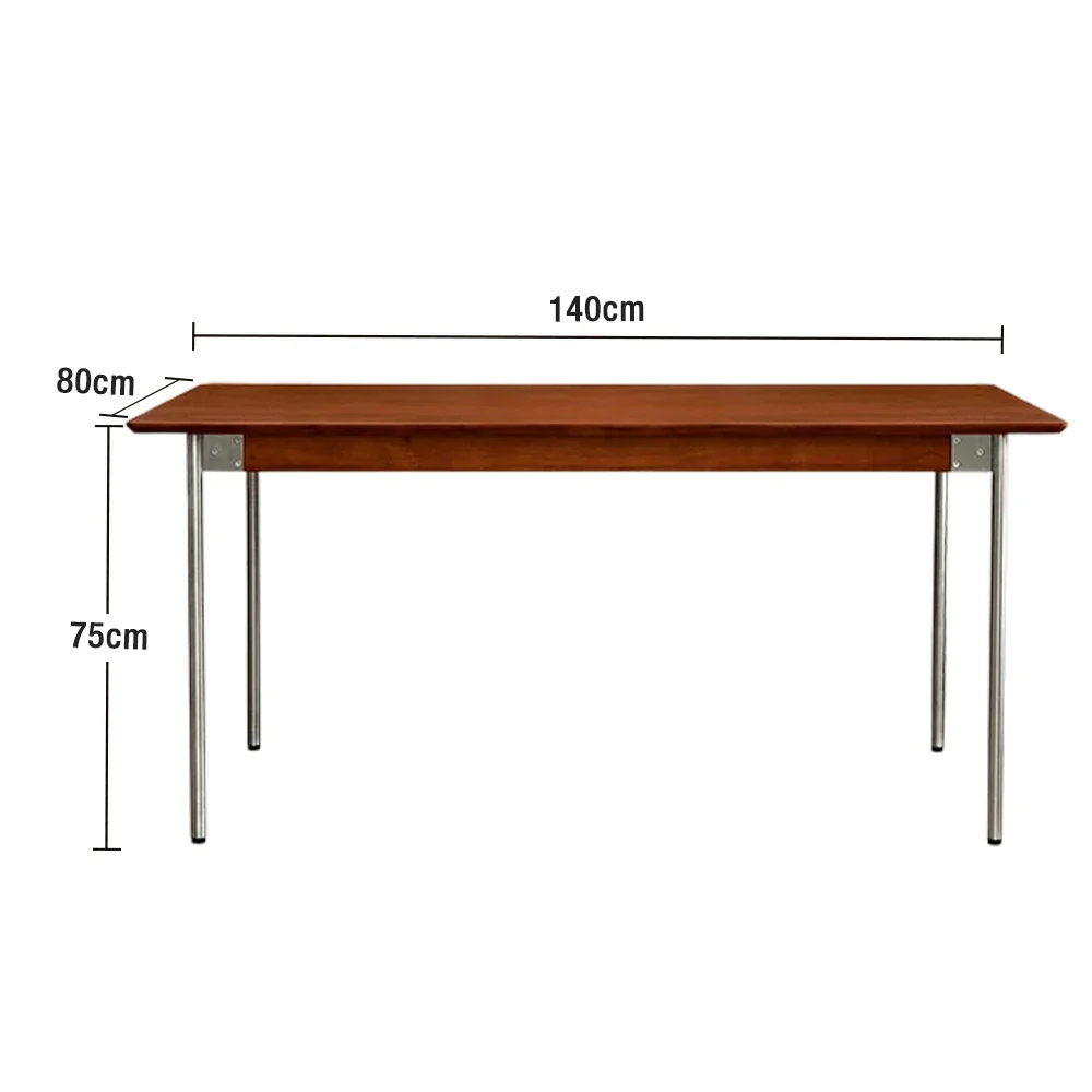 LIVARA 1128 130/140cm Solid Wood Dining Table, White Ash Veneer, Stainless Steel Legs, Four-Sided Design, Durable Finish - Wood - Image 10