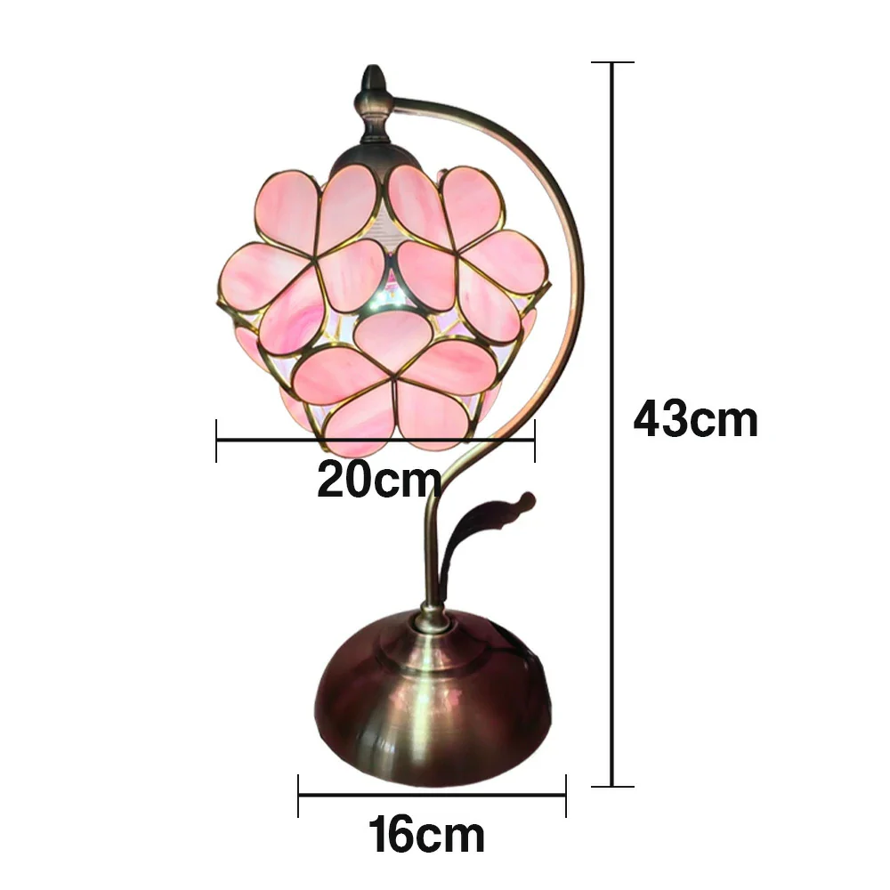 LIVARA Table Lamp, Petal-Shaped, Adjustable Brightness & Color, Handcrafted Metal Base, E27, Ideal for Bedroom & Study - Pink - Image 5
