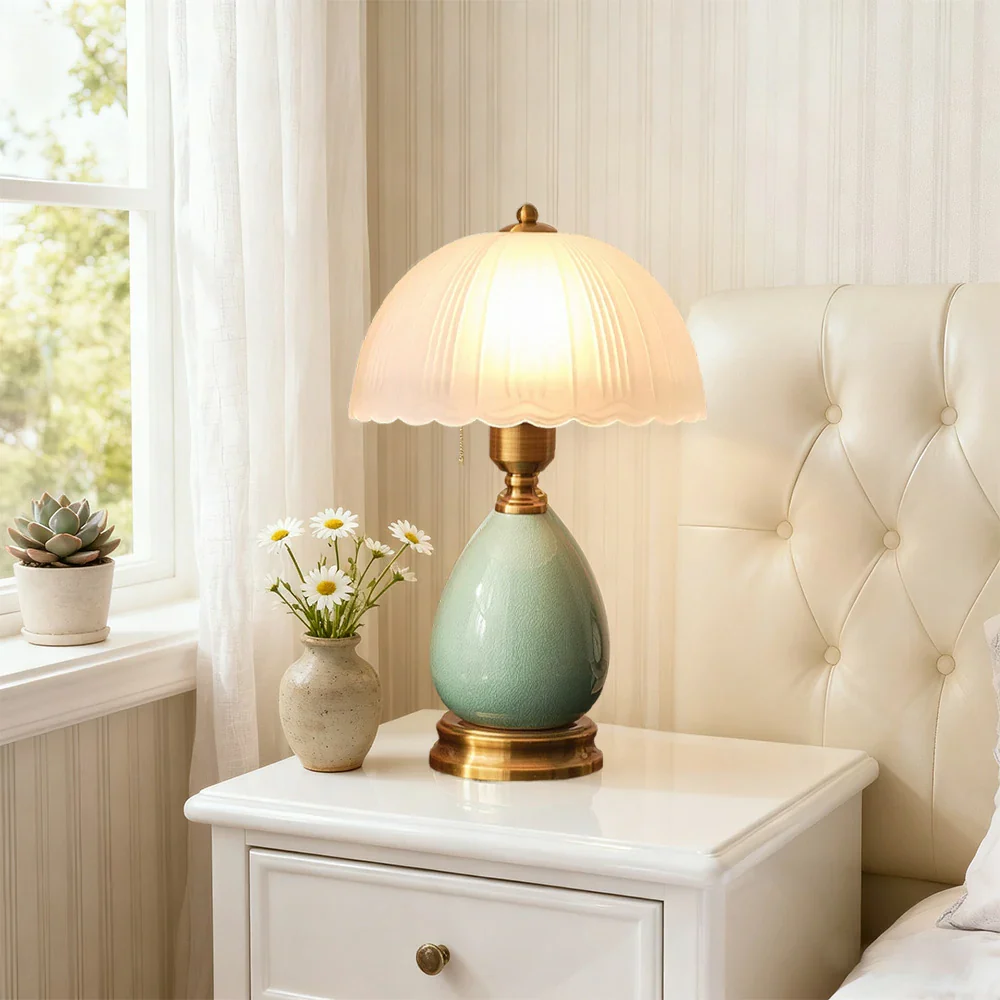 LIVARA Table Lamp Three Colors E27 Ceramic Glass High CRI Suitable for Dining Room and Bedroom - Image 4