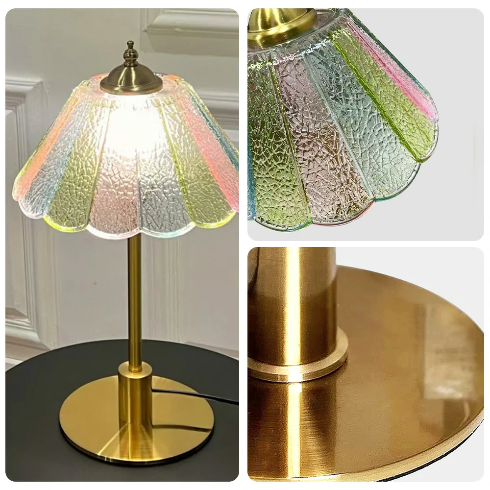 LIVARA Table Lamp with Full-Spectrum Light, Gradient Glass Shade, Electroplated Iron Base, Adjustable Three-Color Temperature - Image 3