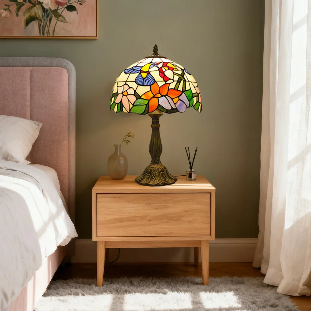 LIVARA Modern Glass Table Lamp - High-Temperature Fired Glass, E27 Socket, Durable Resin/Aluminium Base, Handcrafted Design - Image 4