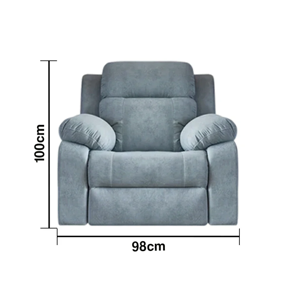LIVARA 98cm Single Electric Recliner Chair Cat-Scratch Fabric Zero-Wall Comfort Design for Living Room - Grey - Image 5