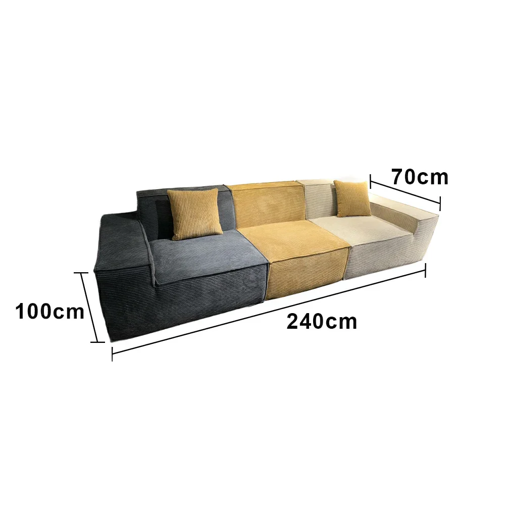 LUXORA B310E 240/260cm Sofa Compressible Packaging Quick Rebound Cushion High Density Foam Core Space Saving Design - Image 5