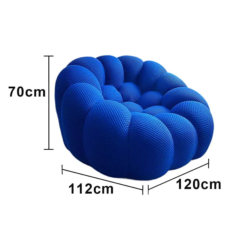 LUXORA B011A Sofa Compressible Packaging Quick Rebound Cushion High Density Foam Core Space Saving Design - Blue - Image 5