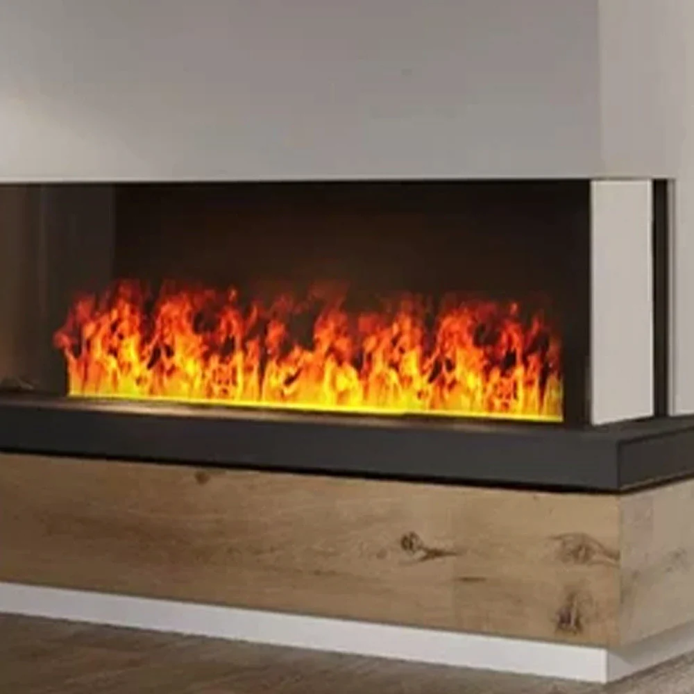 LIVARA CT700 Fog Fireplace 70/180/250cm – Steel/304 Stainless Steel, Single-Color Flame, Timer Control, LCD Touch Screen, Dual Light Design, Humidifier Function - Black - Image 12