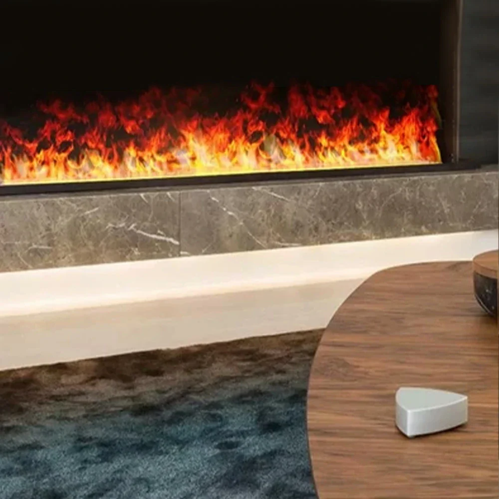 LIVARA CT700 Fog Fireplace 70/180/250cm – Steel/304 Stainless Steel, Single-Color Flame, Timer Control, LCD Touch Screen, Dual Light Design, Humidifier Function - Black - Image 13