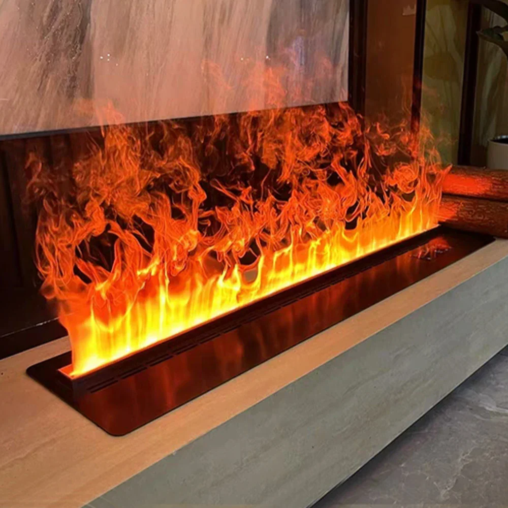 LIVARA CT700 Fog Fireplace 70/180/250cm – Steel/304 Stainless Steel, Single-Color Flame, Timer Control, LCD Touch Screen, Dual Light Design, Humidifier Function - Black - Image 8